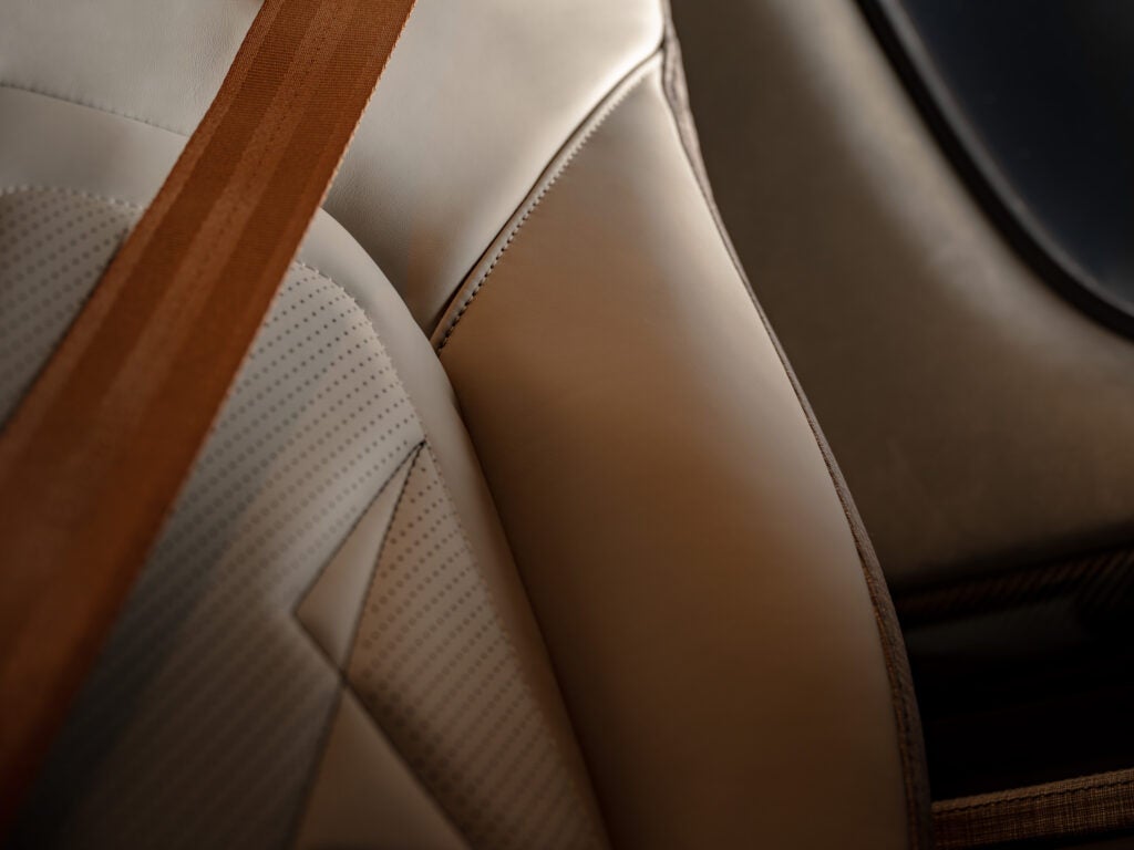 Balmoral interior seating on Vision Jet